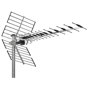 Antenne terrestre rteau aluminium TNT UHF DVB-T WISI EB 677 LTE 700 MHz Gain de 15.5dB